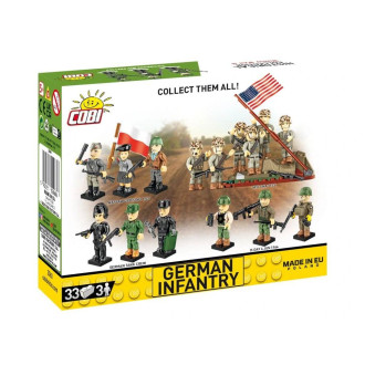 Cobi 2060 3 figurky s doplňky Německá armáda, 33 kostek