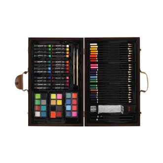 Art box kreativní sada 79ks v dřevěném kufříku 37x23x5cm