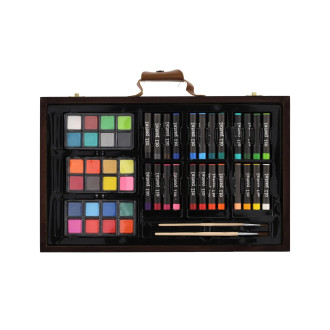Art box kreativní sada 79ks v dřevěném kufříku 37x23x5cm
