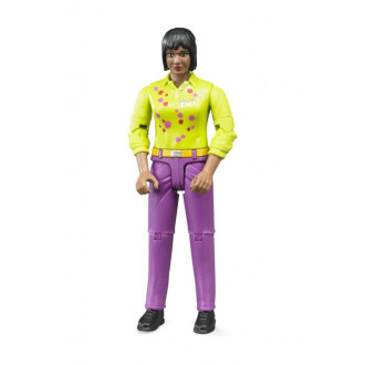 Bruder 60403 Figurka žena tmavé pleti růžové kalhoty