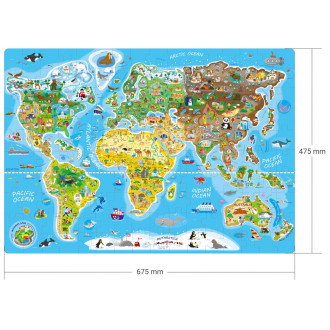 Popular Puzzle, Mapa světa, 160 ks, AN