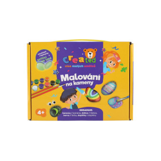 Created Malování na kameny svítící ve tmě, barvy, štětce a doplňky