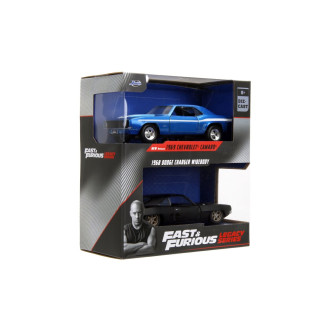 Rychle a zběsile Twin Pack Chevrolet Camaro 1969 a Dodge Charge Wide Body 1968, 1:32