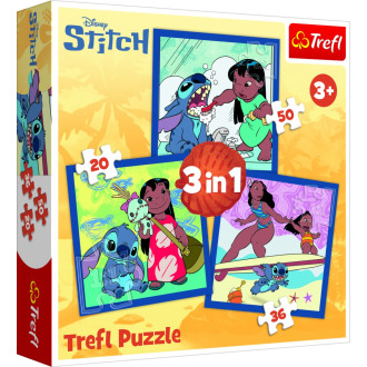 Trefl Puzzle Den se Stitchem 60 dílků