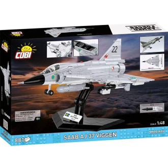 Cobi 5915 Armed Forces SAAB AJ37 VIGGEN, 1:48, 881 kostek