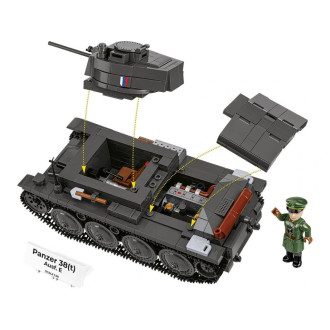 Cobi 2666 II WW Panzer 38(t)/ČKD LT vz. 38, 1:28, 690 kostek