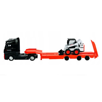 Bburago Haulers construction, Kamion M-B Actros Gigaspace s Bobcat nakladačem, 1:43