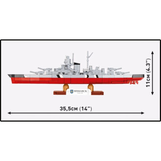 Cobi 4854 II WW Battleship Bismarck, 1:700, 590 kostek