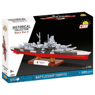 Cobi 4853 II WW Battleship Tirpitz, 1:700, 593 kostek
