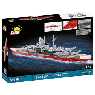 Cobi 4853 II WW Battleship Tirpitz, 1:700, 593 kostek