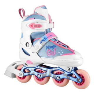 Kolečkové brusle NILS Extreme NA18168A Princess bílé vel.M (35-38)