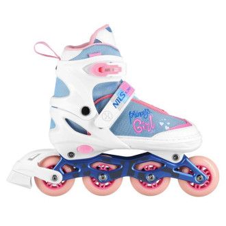 Kolečkové brusle NILS Extreme NA18168A Princess bílé vel.M (35-38)