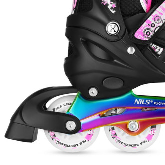 Brusle NILS Extreme NH10905.2 4v1 duhově-růžové vel.L (39-42)