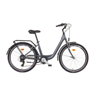 Městské jízdní kolo LIBERTY VIA 6spd 26" 2026 (odpružená vidlice) antracitové