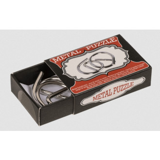 Kovový hlavolam magické smyčky v retro krabičce