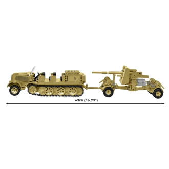 Cobi 3143 II WW Sd. Kfz. 8 táhnoucí 8,8 cm Flak 36, 1:35, 975 k, 2 f