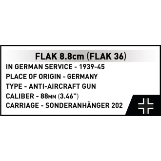 Cobi 3143 II WW Sd. Kfz. 8 táhnoucí 8,8 cm Flak 36, 1:35, 975 k, 2 f