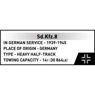 Cobi 3143 II WW Sd. Kfz. 8 táhnoucí 8,8 cm Flak 36, 1:35, 975 k, 2 f