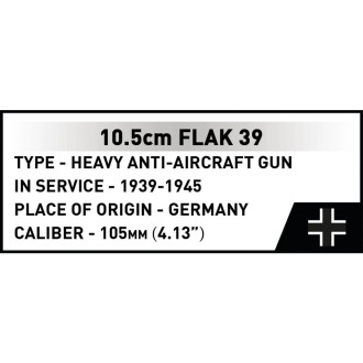 Cobi 3142 II WW 10,5 cm Flak 39, 1:35, 339 k, 2 f