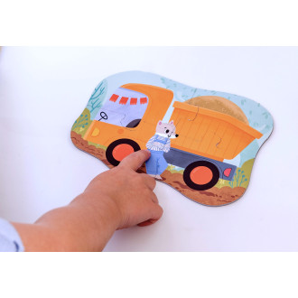 Betexa KukiKuk - Velké puzzle Stavební stroje