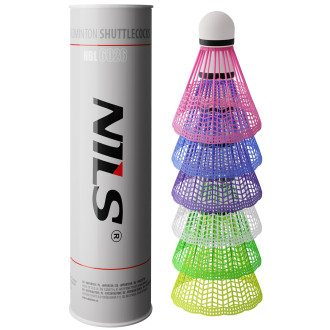 NBL6026 badmintonové míčky Multicolot, sada 6 ks