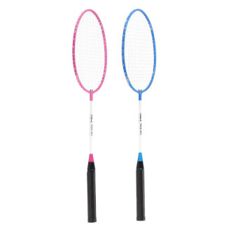 Badmintonový set NILS NRZ001, růžovo-modrý, nylonová letka