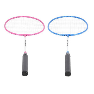 Badmintonový set NILS NRZ001, růžovo-modrý, nylonová letka