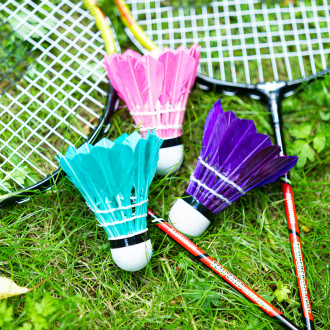 Badmintonové míčky z peří NILS NBL6213 multicolor, sada 3 ks