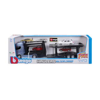 Bburago Multicar Carrier Scania 770S a Porsche Macan 1:43