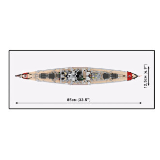Cobi 4860 II WW Battleship Bismarck, 1:300, 3204 kostek
