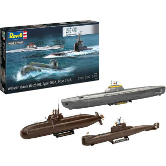 Plastic ModelKit ponorky 05186 - 70 Years Bundeswehr:Wilhelm Bauer,Type 206A,Class2 (1:144)