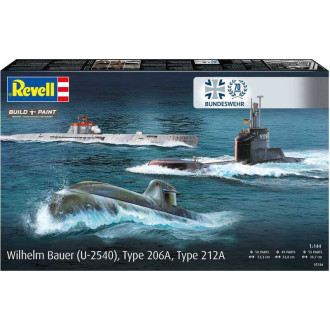 Plastic ModelKit ponorky 05186 - 70 Years Bundeswehr:Wilhelm Bauer,Type 206A,Class2 (1:144)