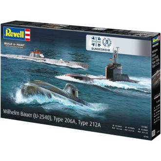 Plastic ModelKit ponorky 05186 - 70 Years Bundeswehr:Wilhelm Bauer,Type 206A,Class2 (1:144)