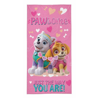 Plážová osuška Paw Patrol růžová, 70x140 cm