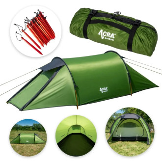 Acra turistický ultralehký stan ST32 pro 2 osoby, zelený