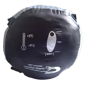 Brother Mummy 3, Spací pytel mumie 300g/m2, šedo-černý