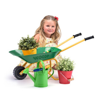 Dětské plechové kolečko Woody velké 77 cm, zelené