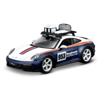 Bburago RACE, Porsche 911 Dakar bílá-modrá metalíza, 1:24