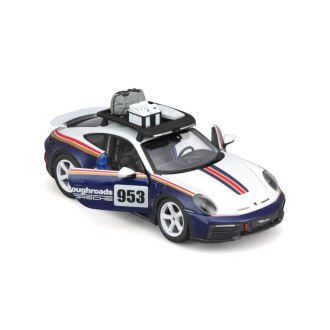 Bburago RACE, Porsche 911 Dakar bílá-modrá metalíza, 1:24