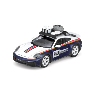 Bburago RACE, Porsche 911 Dakar bílá-modrá metalíza, 1:24
