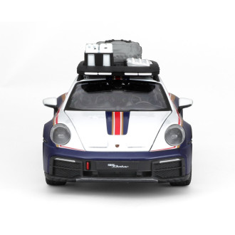 Bburago RACE, Porsche 911 Dakar bílá-modrá metalíza, 1:24