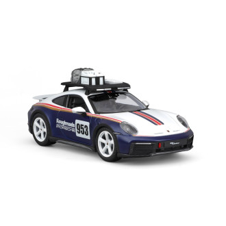 Bburago RACE, Porsche 911 Dakar bílá-modrá metalíza, 1:24