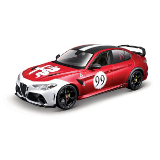 Bburago Alfa Romeo Giulia GTAm, červeno-bílá metalíza, 1:18