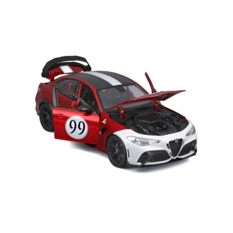 Bburago Alfa Romeo Giulia GTAm, červeno-bílá metalíza, 1:18