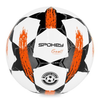 Spokey Goal Fotbalový míč, vel. 5, bílý s oranžovým vzorem