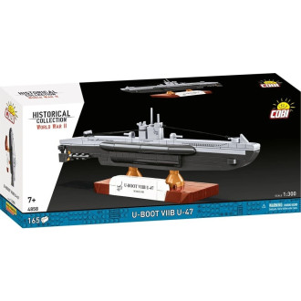 Cobi 4858 II WW Německá ponorka U-Boot VIIB U-47, 1:300, 165 kostek