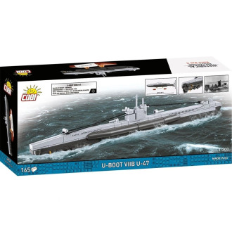 Cobi 4858 II WW Německá ponorka U-Boot VIIB U-47, 1:300, 165 kostek