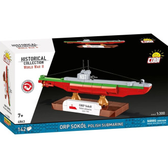 Cobi 4863 II WW ORP SOKOL polská ponorka, 1:300, 142 kostek