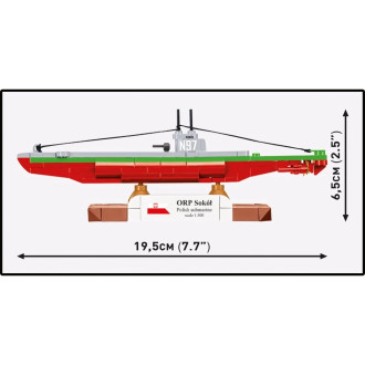 Cobi 4863 II WW ORP SOKOL polská ponorka, 1:300, 142 kostek