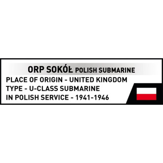Cobi 4863 II WW ORP SOKOL polská ponorka, 1:300, 142 kostek